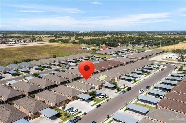 an aerial view of a city