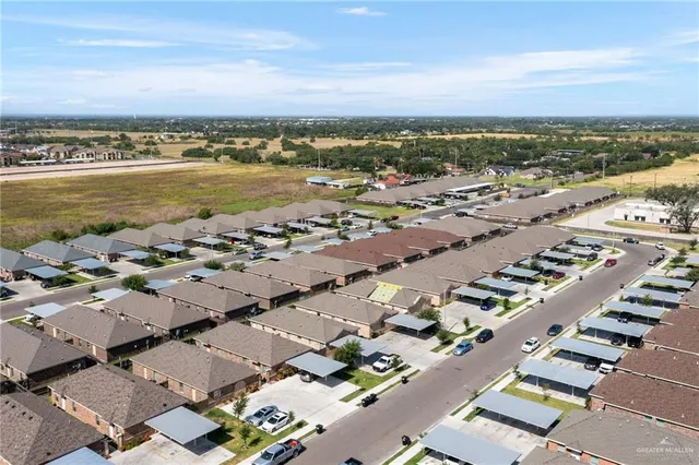 an aerial view of a city