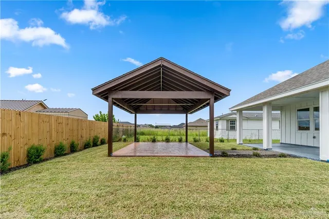 an aerial view of a residential houses with outdoor space and street view