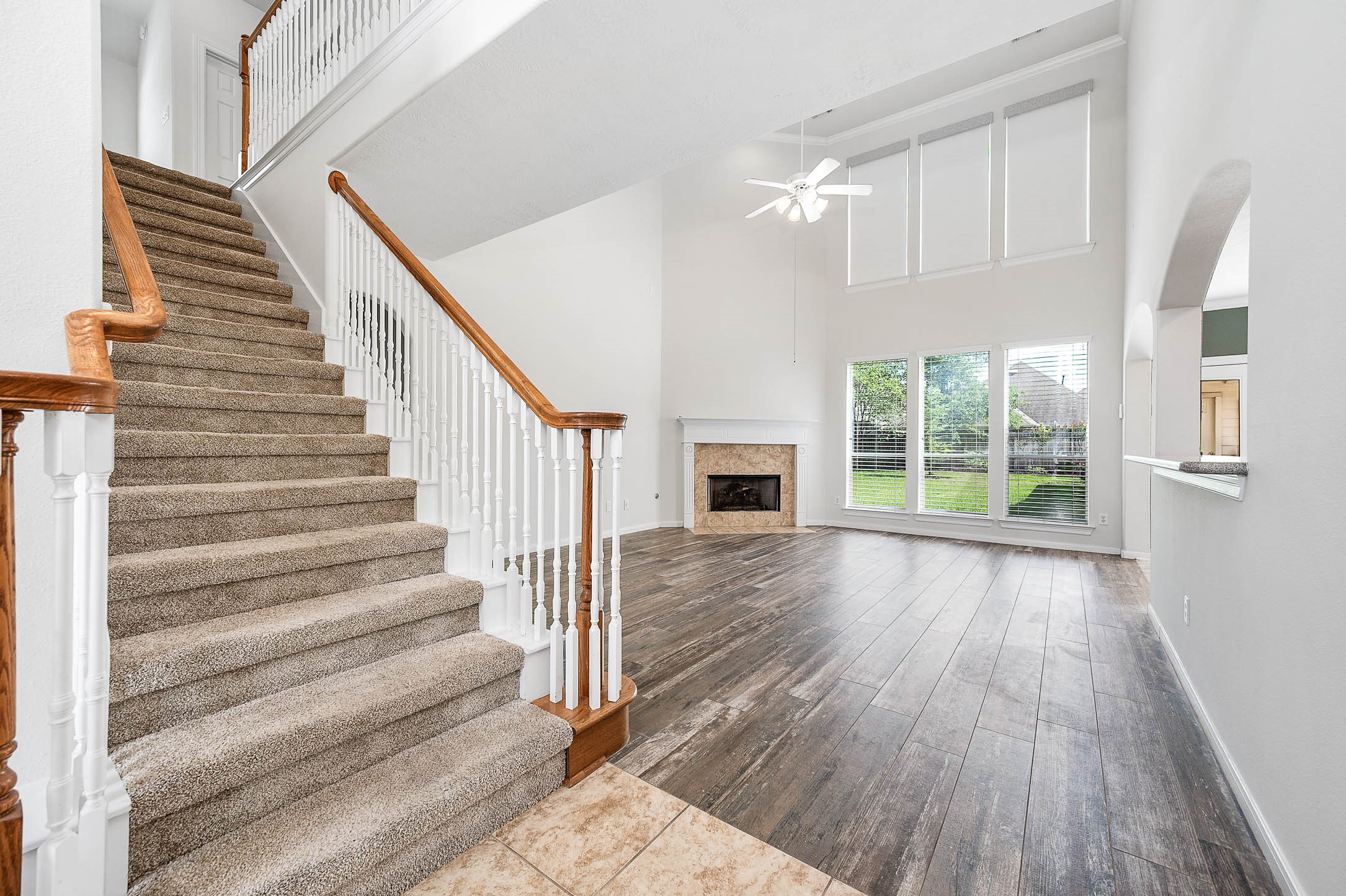 6411 Greencreek Meadows Lane Spring, TX 77379 - Photo 25 of 39 a view of entryway and hall with wooden floor
