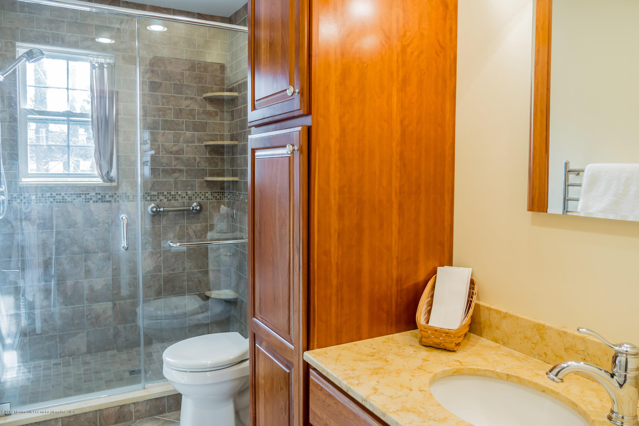 20 Ridge Road Hopatcong, NJ 07843 - Photo 13 of 30 a bathroom with a granite countertop sink toilet and shower
