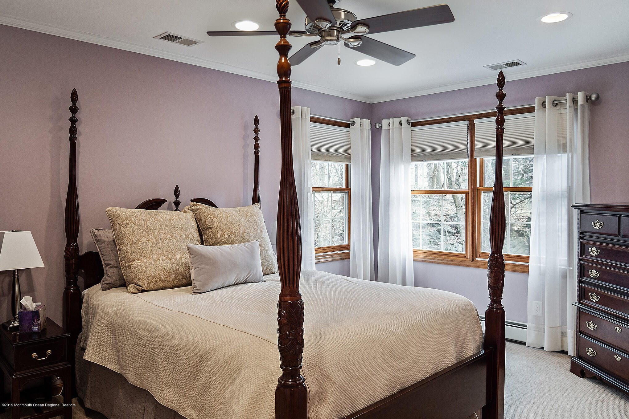 20 Ridge Road Hopatcong, NJ 07843 - Photo 14 of 30 a bedroom with a bed window and a ceiling fan