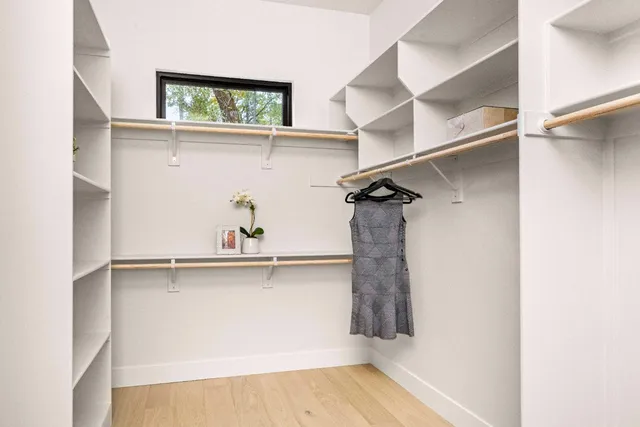 a close view of closet