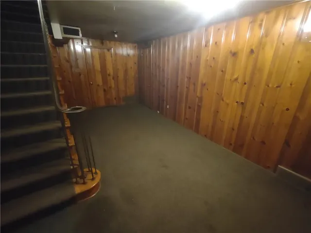 a view of gallery with stairs