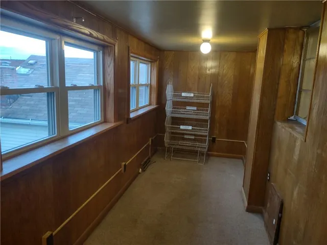 a view of walk in closet with window