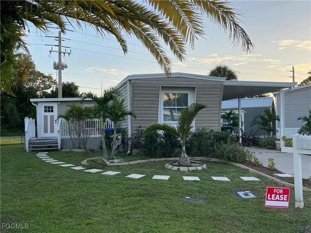 a view of a backyard with a garden