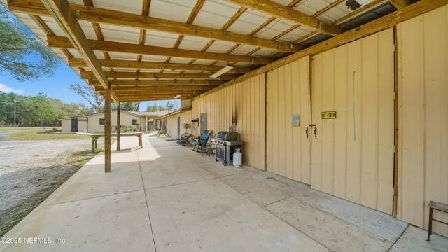 a view of a trees with a big yard