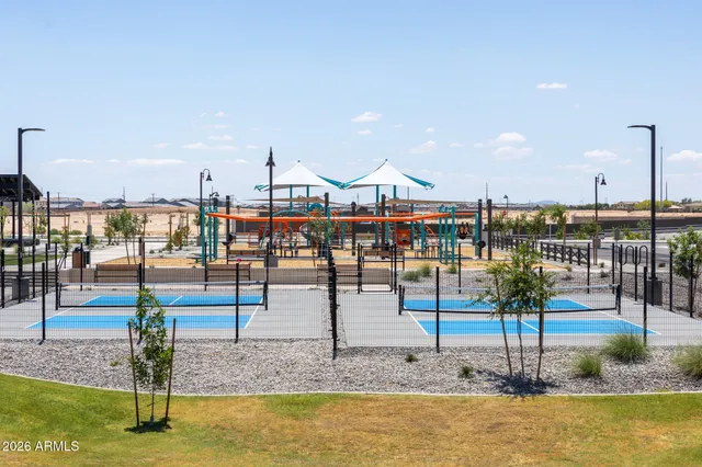 a view of a water with an outdoor space