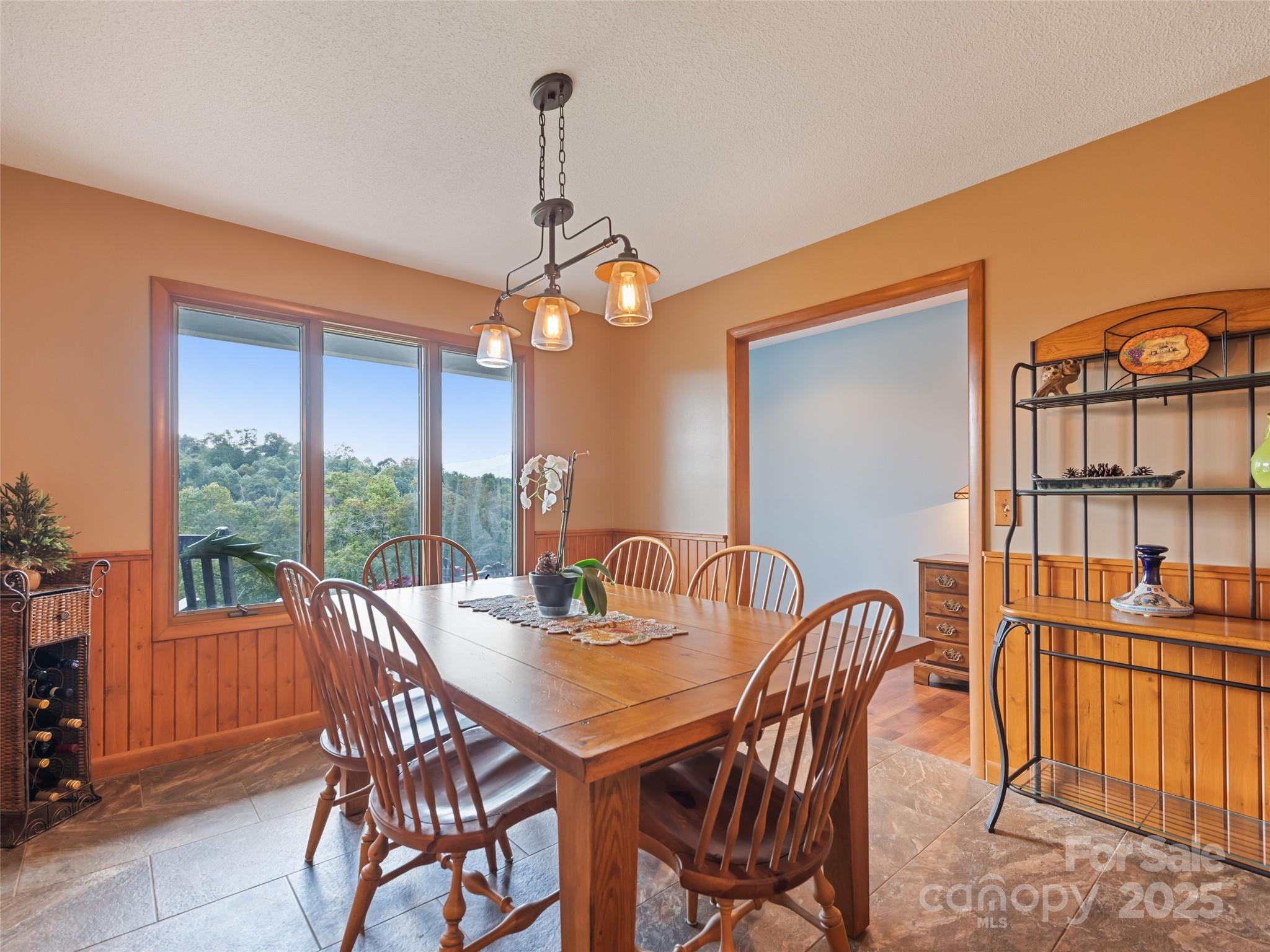3735 Iron Duff Road Waynesville, NC 28785 - Photo 25 of 48 a view of a dining room with furniture window and outside view
