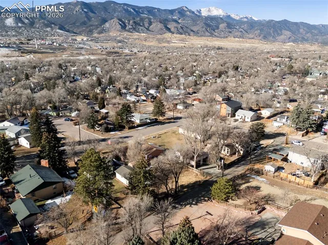 a view of mountain and a mountain