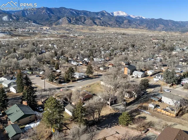 an aerial view of multiple house