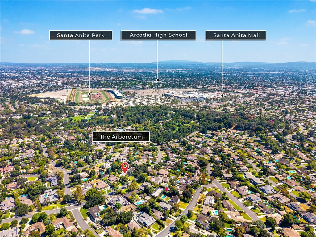 400 Vaquero Road Arcadia, CA 91007 - Photo 23 of 23 Drone with Landmarks