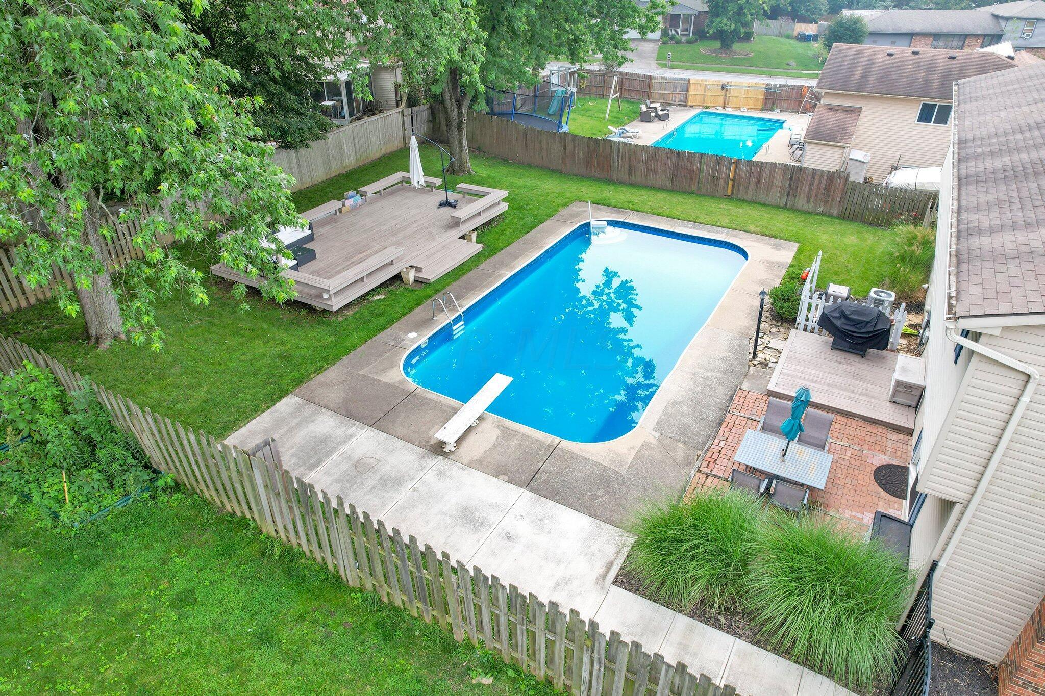 188 Landover Road Columbus, OH 43230 - Photo 61 of 65 Overhead View of Backyard and Pool