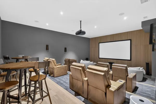 a bathroom with a sink double vanity and a mirror