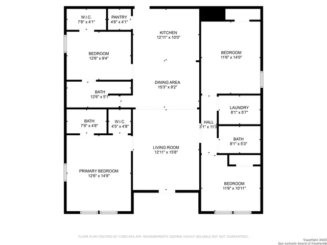an aerial view of a pool