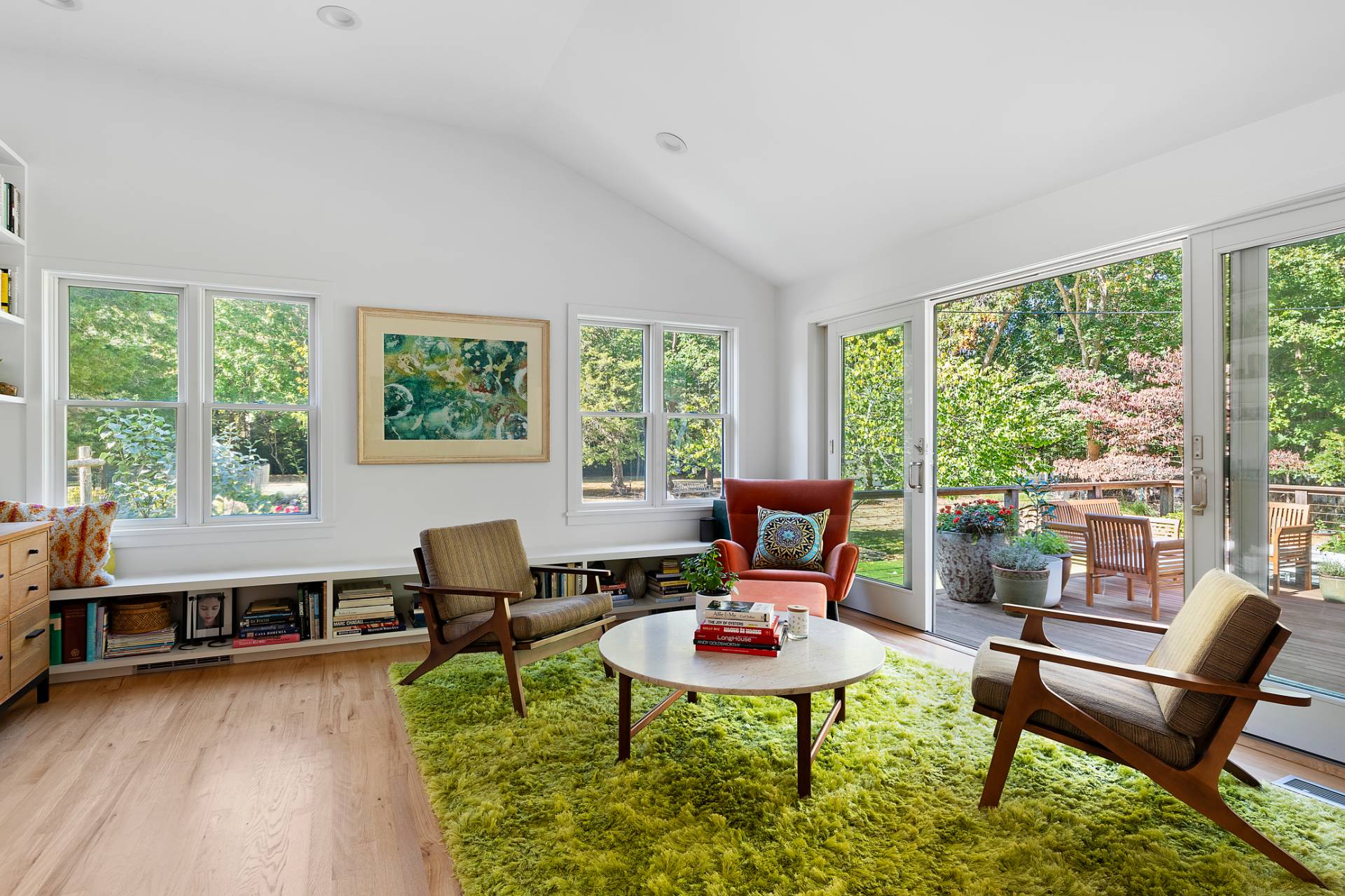 1214 Fireplace Road East Hampton, NY 11937 - Photo 9 of 19 a living room with furniture and a wooden floor
