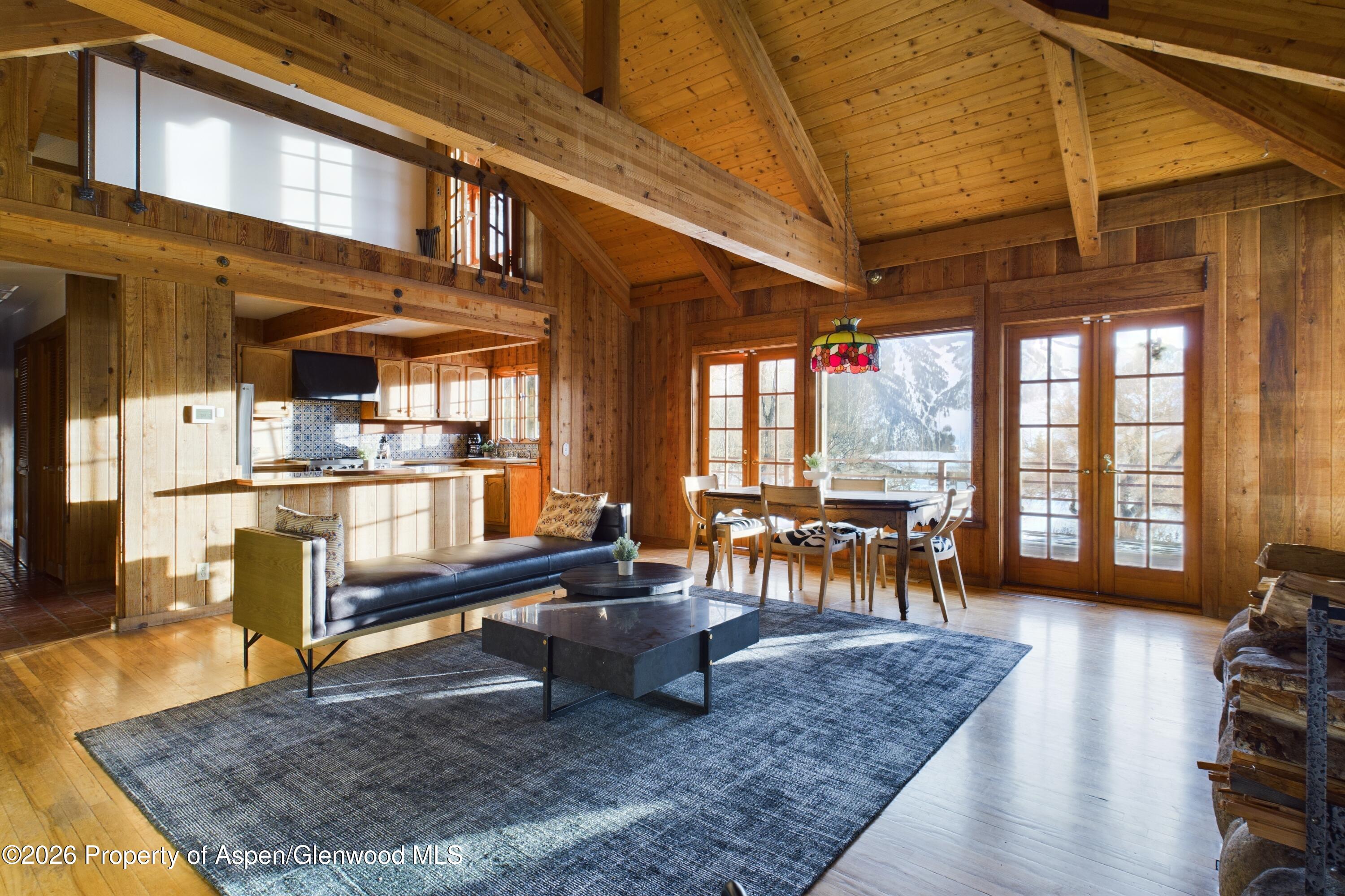 209 East Reds Road Aspen, CO 81612 - Photo 13 of 54 a living room with furniture large window and wooden floor