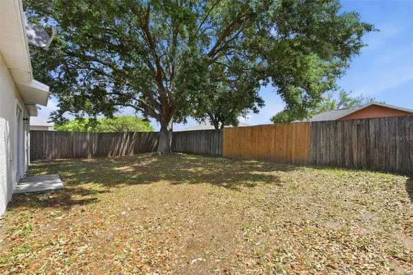 a backyard of a house