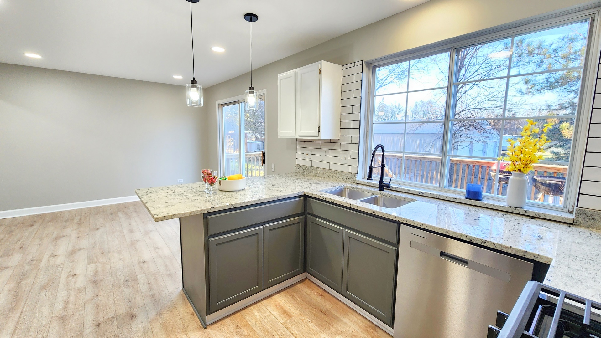 1296 Spaulding Road Bartlett, IL 60103 - Photo 7 of 37 a kitchen with a sink and a window