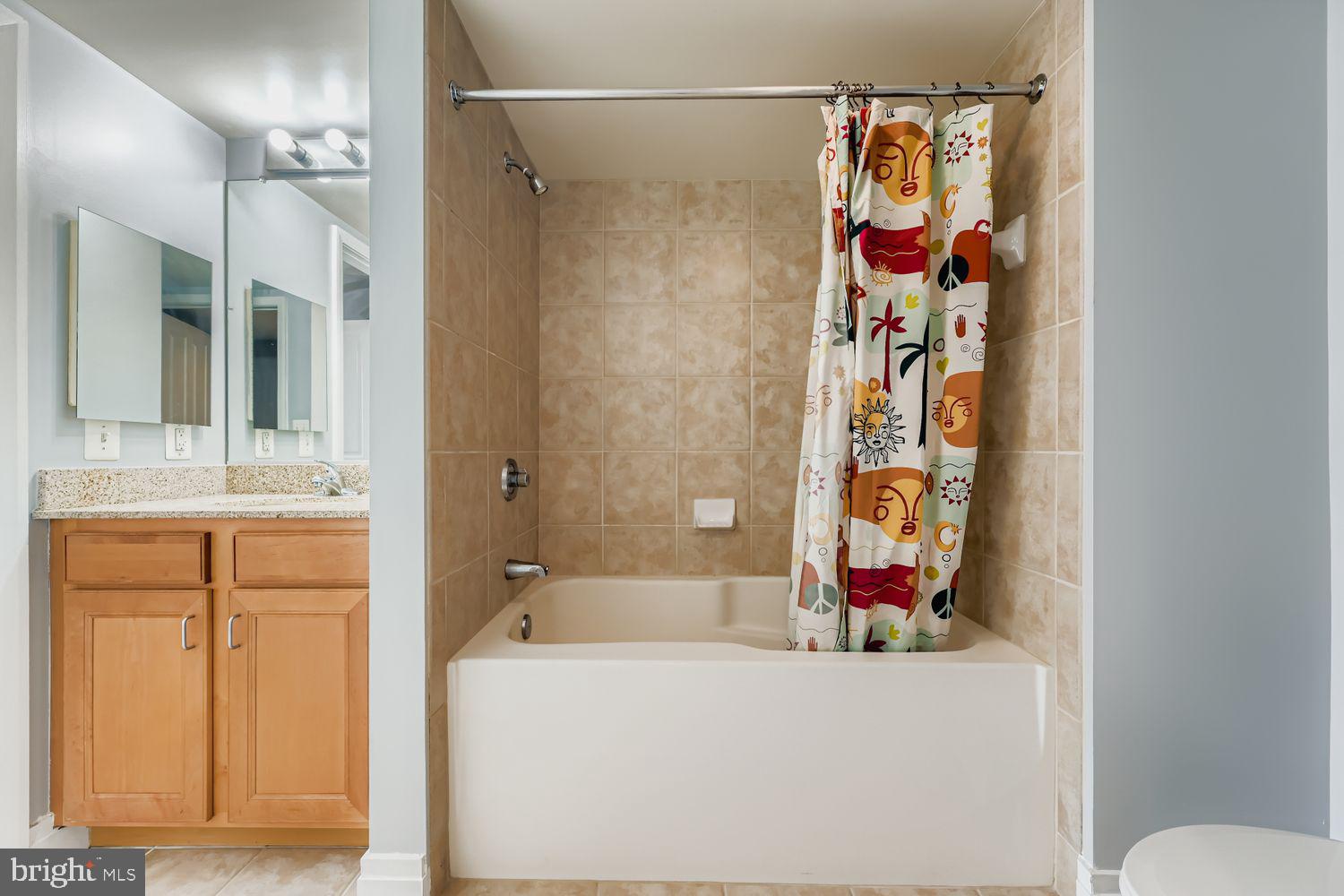 414 Water Street, Unit 1703 Baltimore, MD 21202 - Photo 22 of 34 a bathroom with a shower and a sink