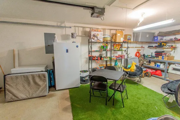 a view of a room with toys