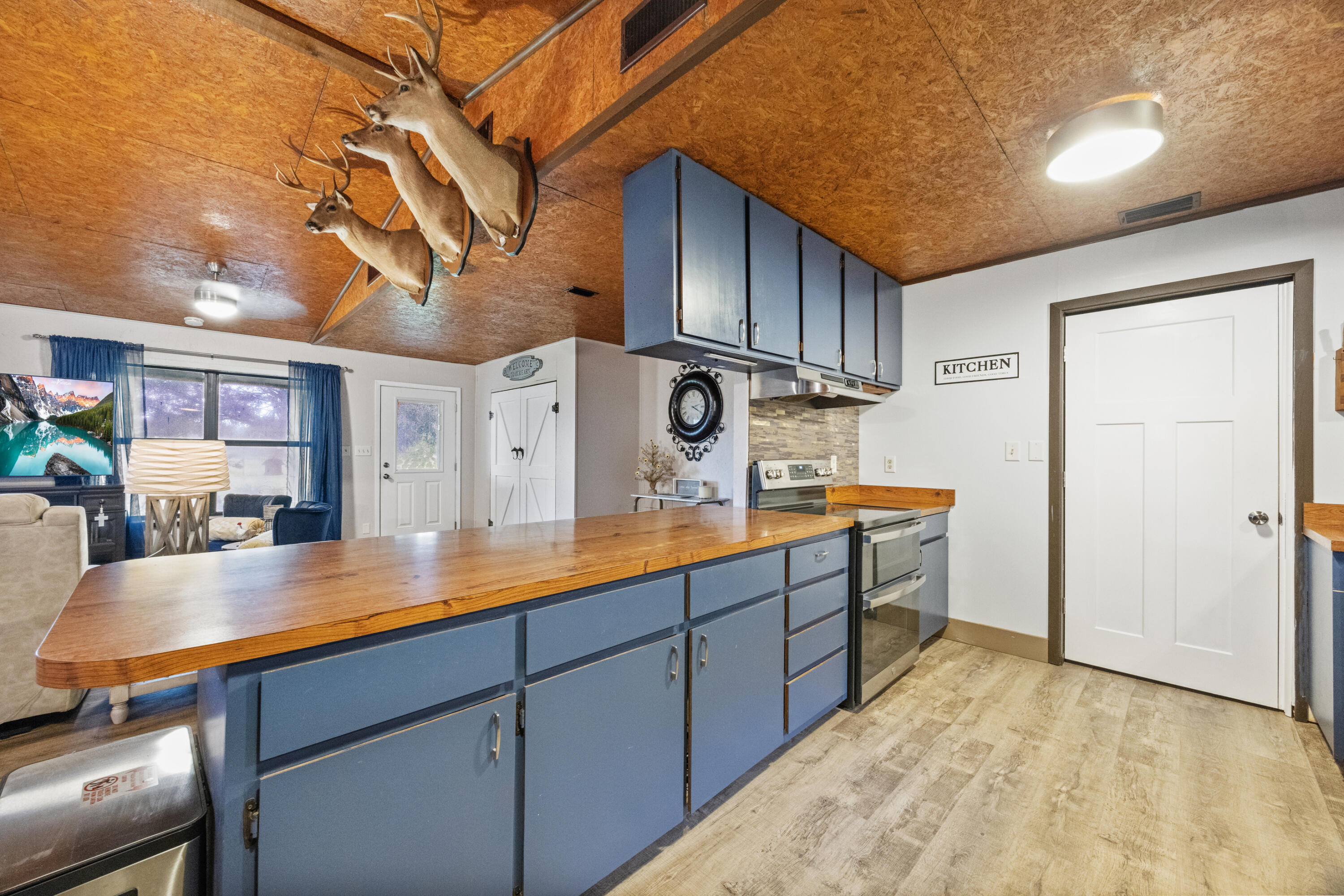190 Peaden Bridge Road Baker, FL 32531 - Photo 19 of 73 a kitchen with stainless steel appliances granite countertop a sink and cabinets