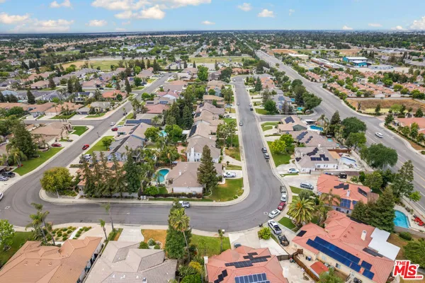 an aerial view of a city