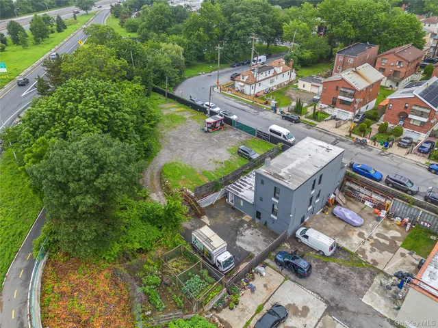 an aerial view of a city