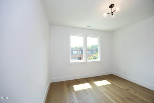 an empty room with a window