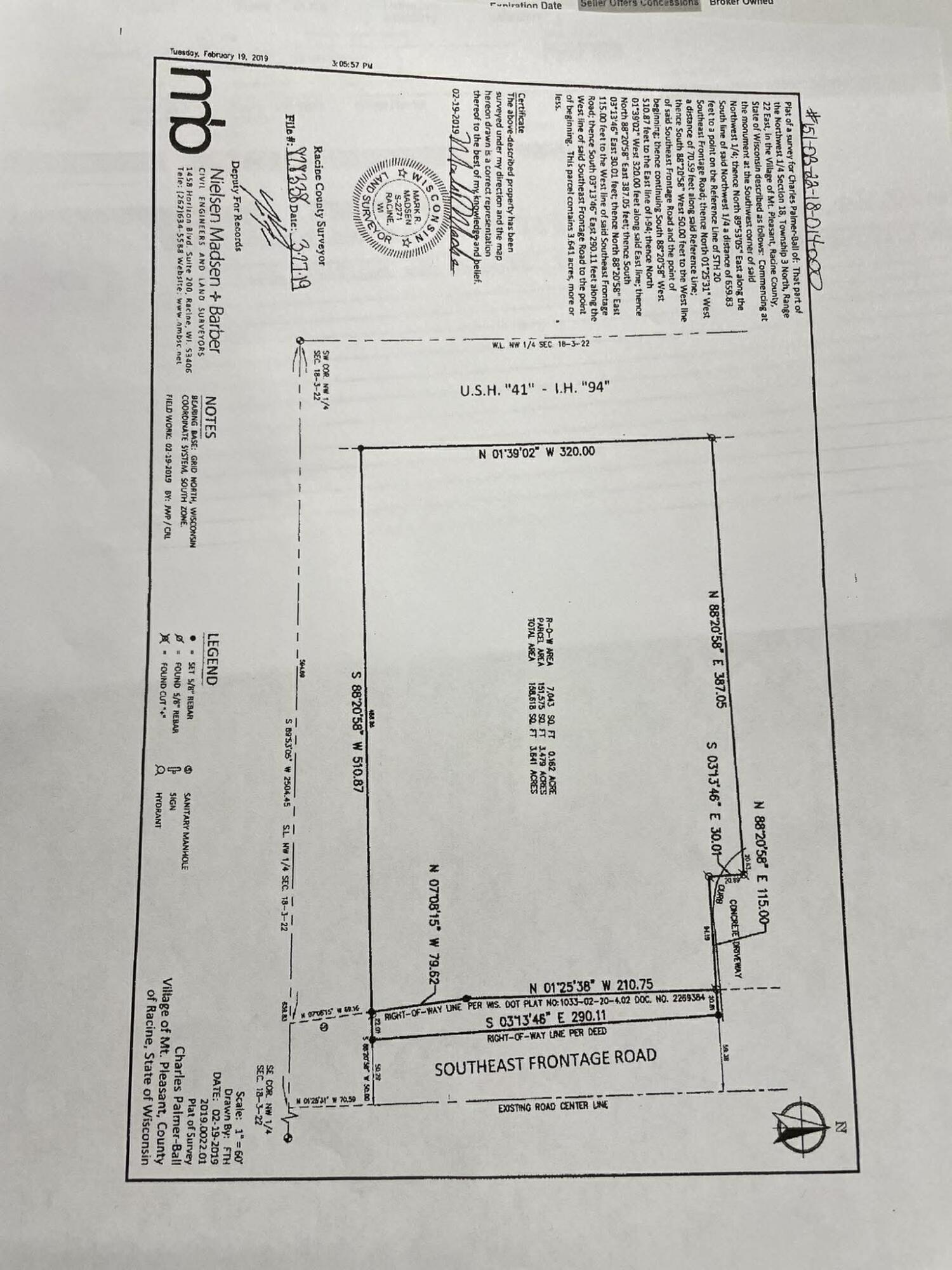 1132 Highway 41 Mount Pleasant, WI 53177 - Photo 10 of 10 1132 S US HWY 41 Plat