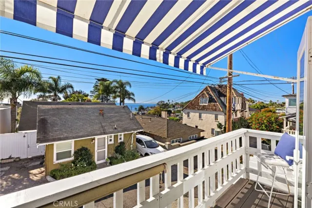 a view of a house with a balcony