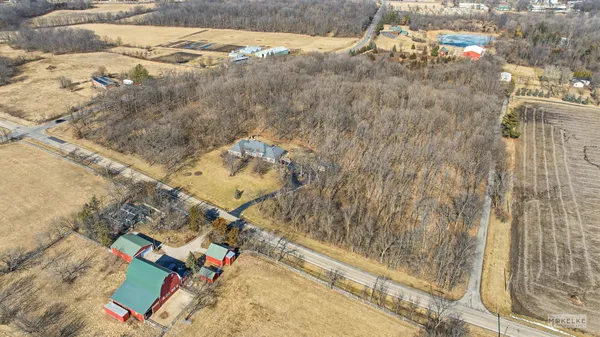 a bird view of a house