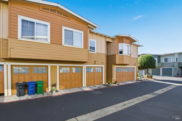 an aerial view of multiple house