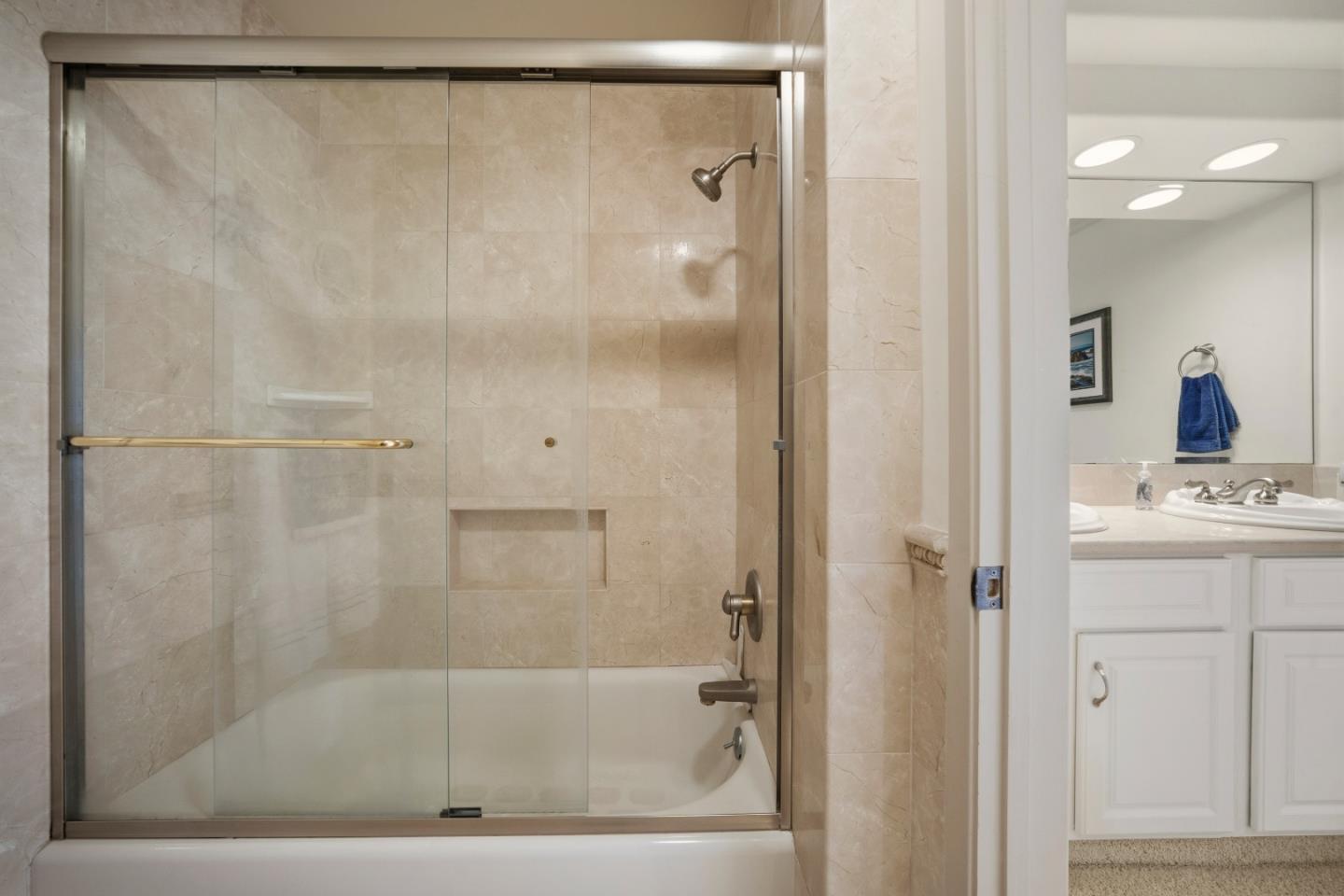17 Shepherds Knoll Road Monterey, CA 93940 - Photo 26 of 37 a bathroom with a shower and a sink