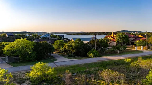 a view of a lake with a mountain
