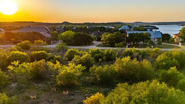 a view of city and mountain