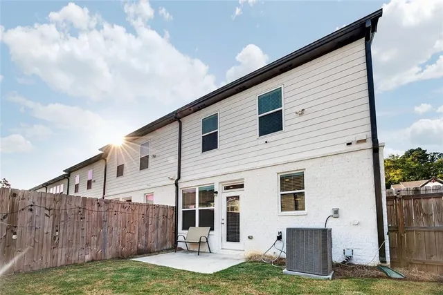 a backyard of a house
