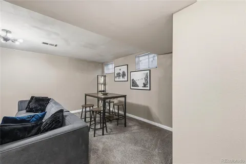 a view of a livingroom with furniture