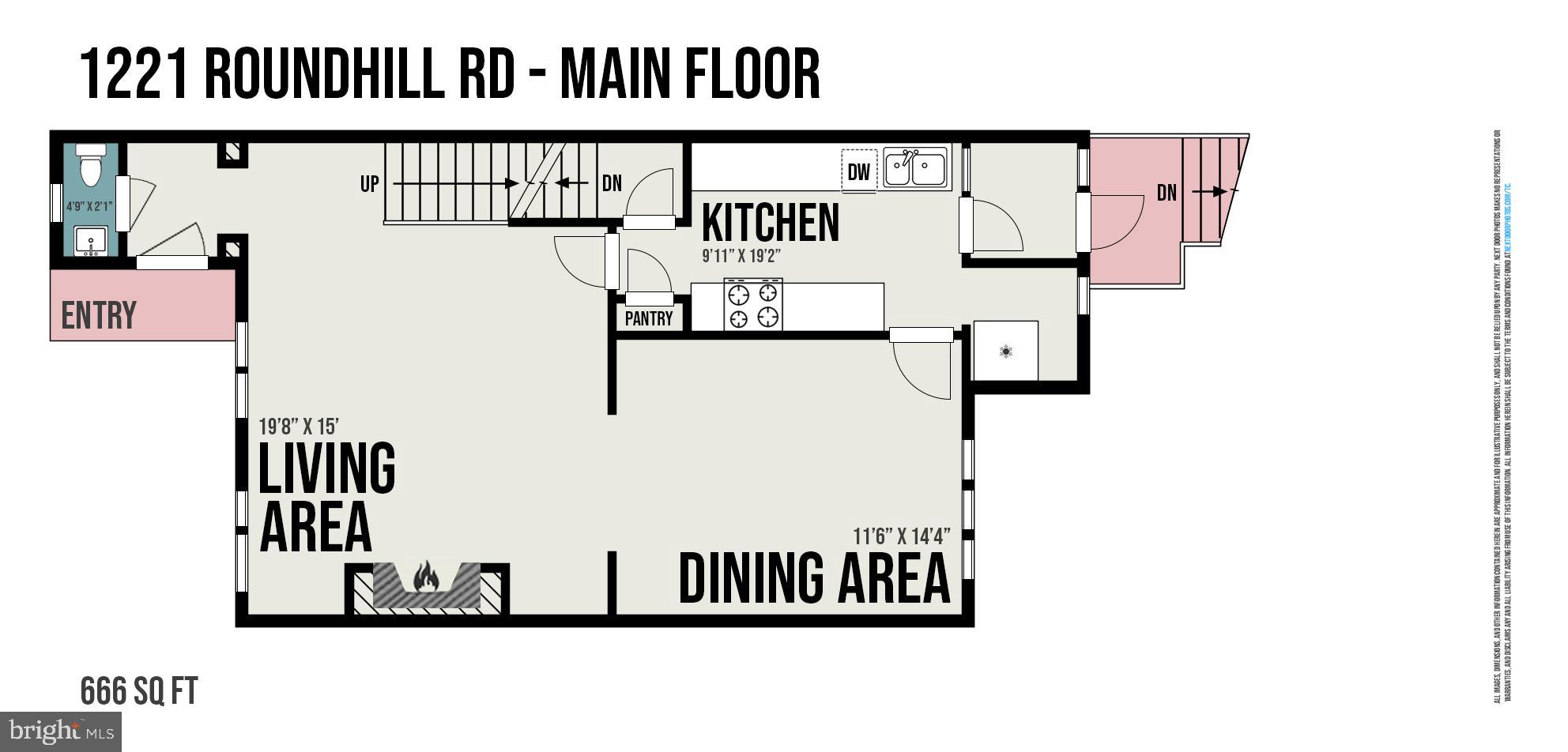 1221 Roundhill Road Baltimore, MD 21218 - Photo 45 of 47 Main Level Floor Plan