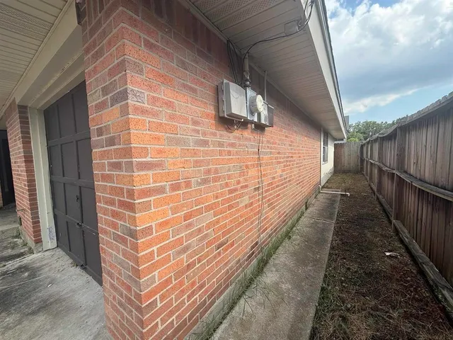 a view of wooden balcony