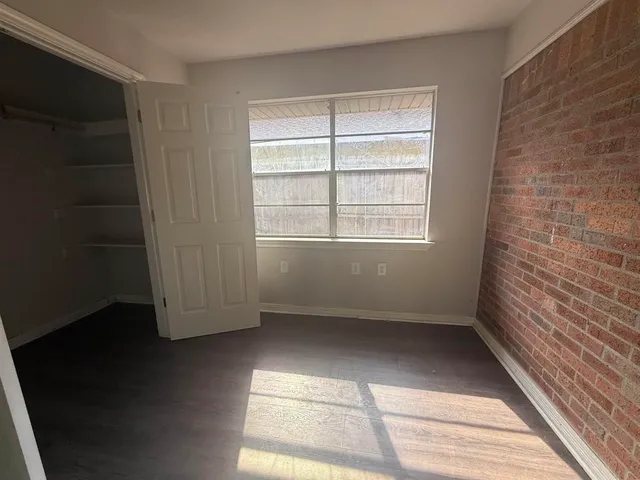 an empty room with a window