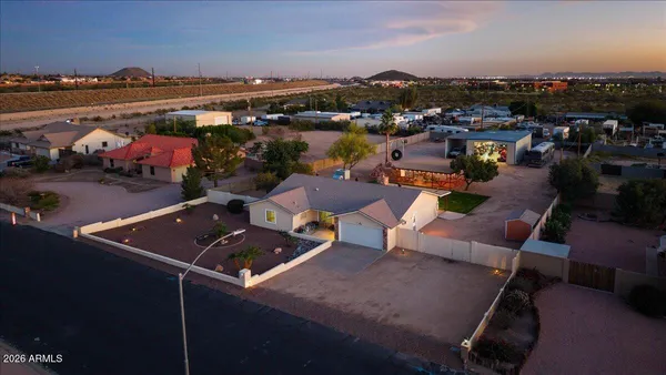 an aerial view of a city