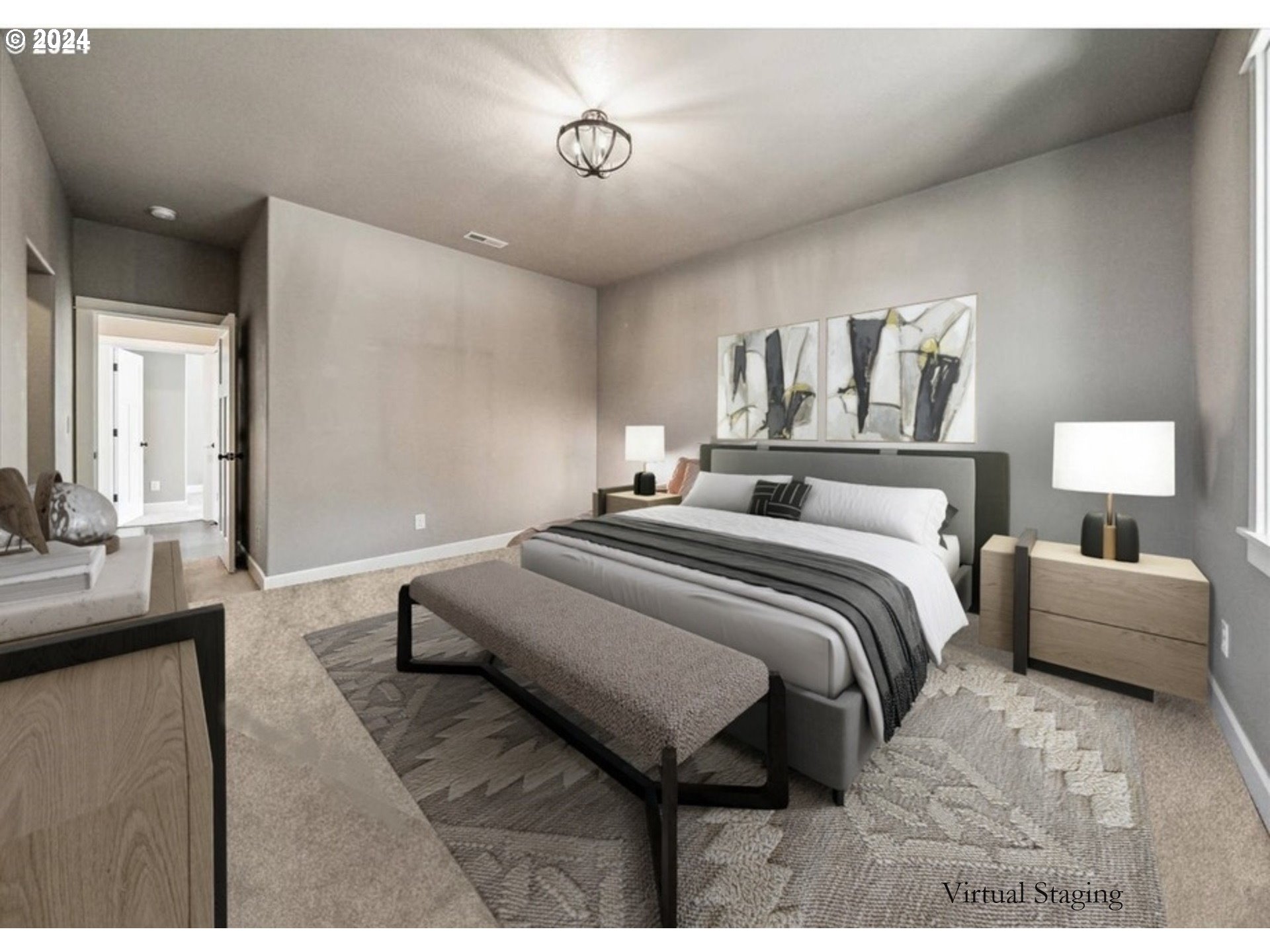 5731 Southeast Nehalem Street Portland, OR 97206 - Photo 17 of 21 a bedroom with a bed and a couch