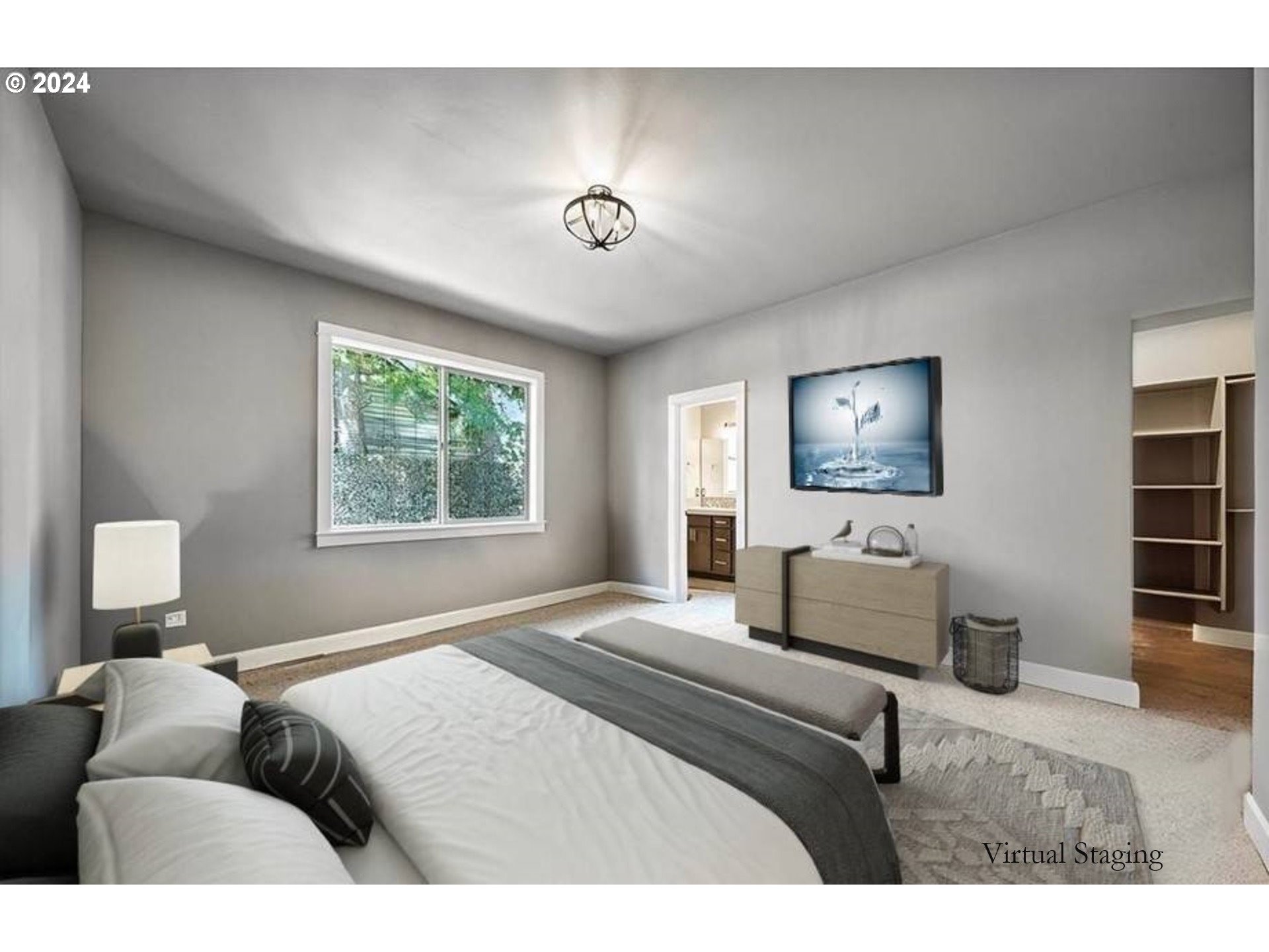 5731 Southeast Nehalem Street Portland, OR 97206 - Photo 18 of 21 a bedroom with furniture and a window