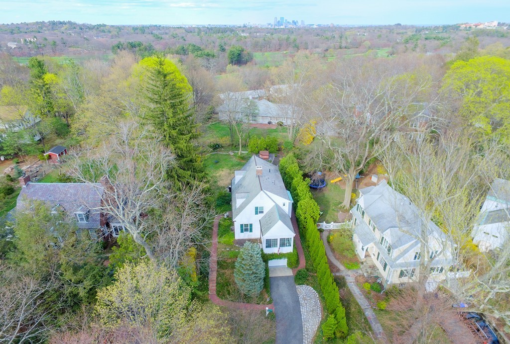 118 Wolcott Road Brookline, MA 02467 - Photo 21 of 24 an aerial view of houses with yard
