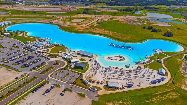 an aerial view of a pool patio outdoor seating yard and outdoor seating