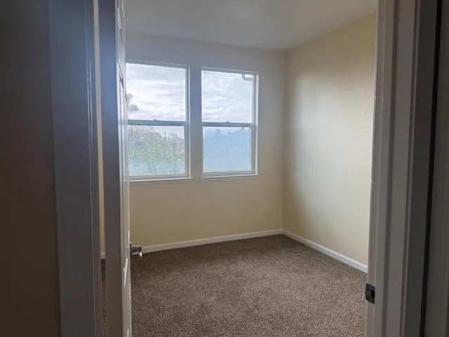 an empty room with a window