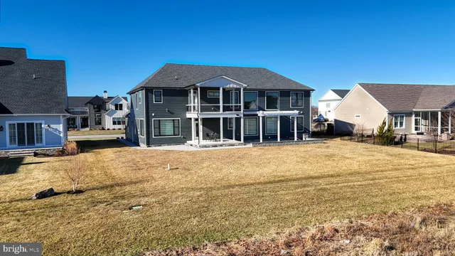 a view of a lake with houses