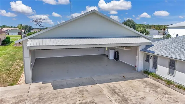 a view of a house with a garage