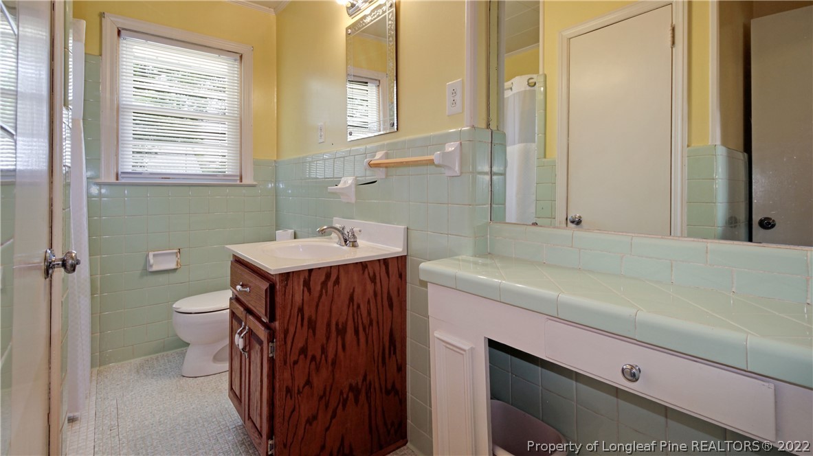 6250 Smithfield Road Wade, NC 28395 - Photo 31 of 46 a bathroom with a sink a toilet and a mirror